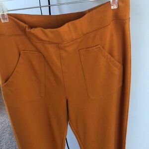 Anthropologie Tan Straight Leg Pants.Size L